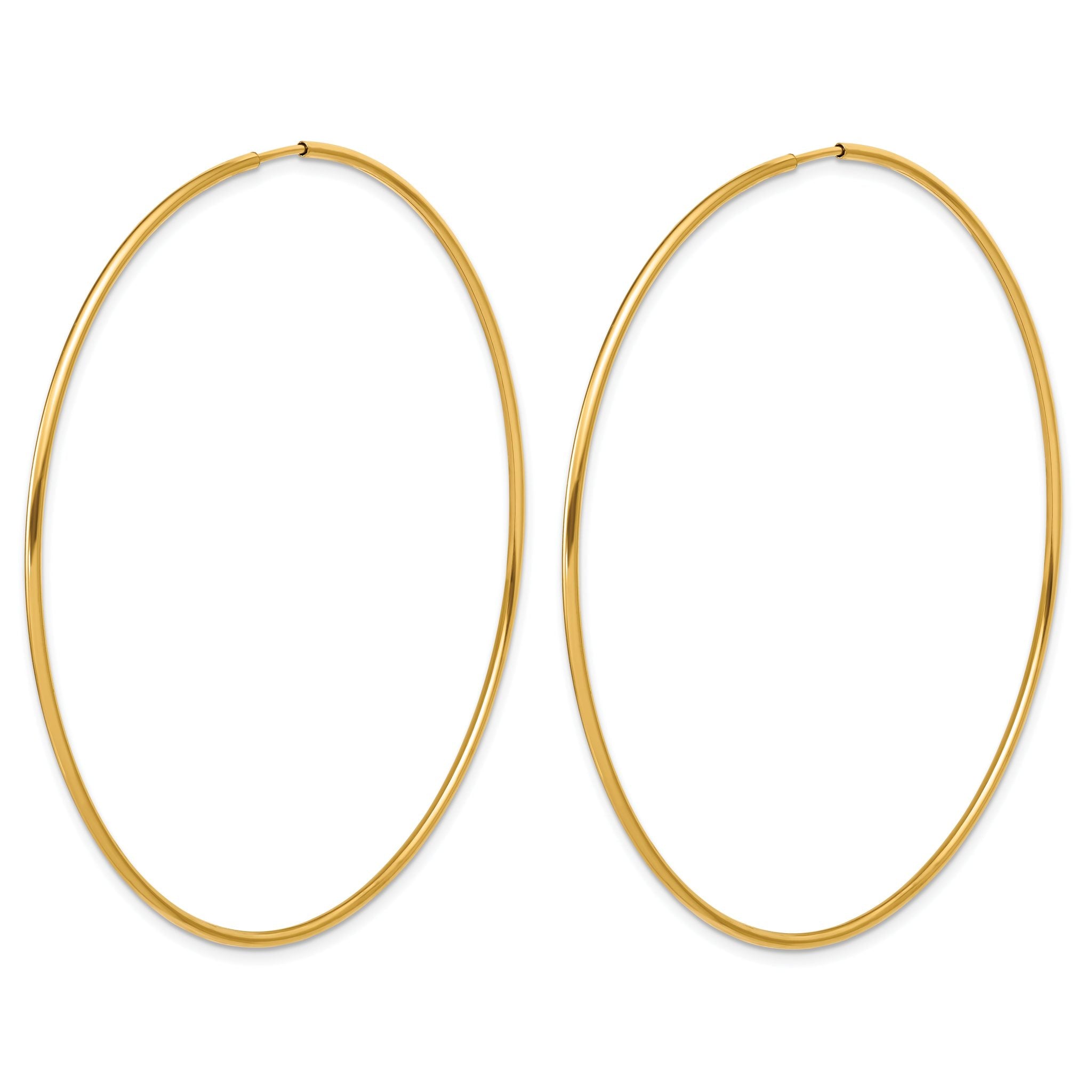 14K Gold Filled 1.25 x 65mm Endless Hoop Earrings
