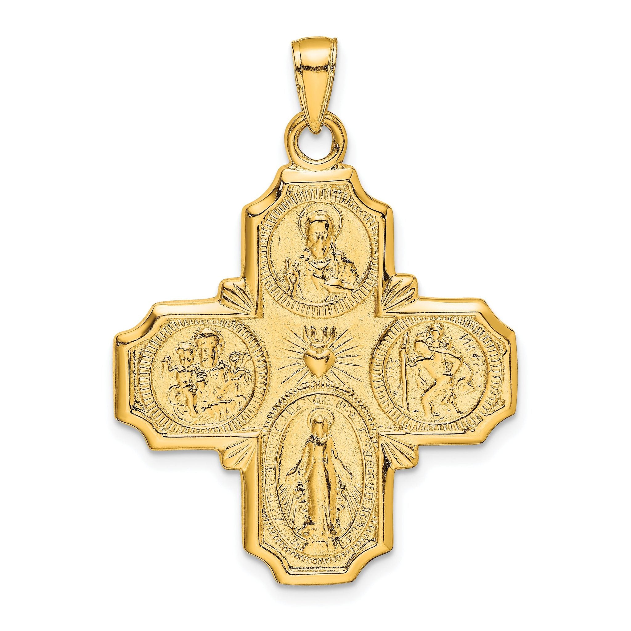 10k Four-Way Medal Pendant Main image