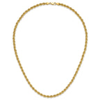 14K 7 inch 5mm Regular Rope with Lobster Clasp Chain