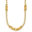 14K Polished and Diamond-cut Fancy Oval Link Necklace