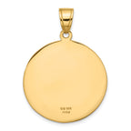 14K Gold Saint Christopher Medal Pendant, Polished, Engravable, Unisex