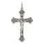 Sterling Silver 925 INRI Crucifix Pendant with Antiqued Finish Solid, Gift Ready