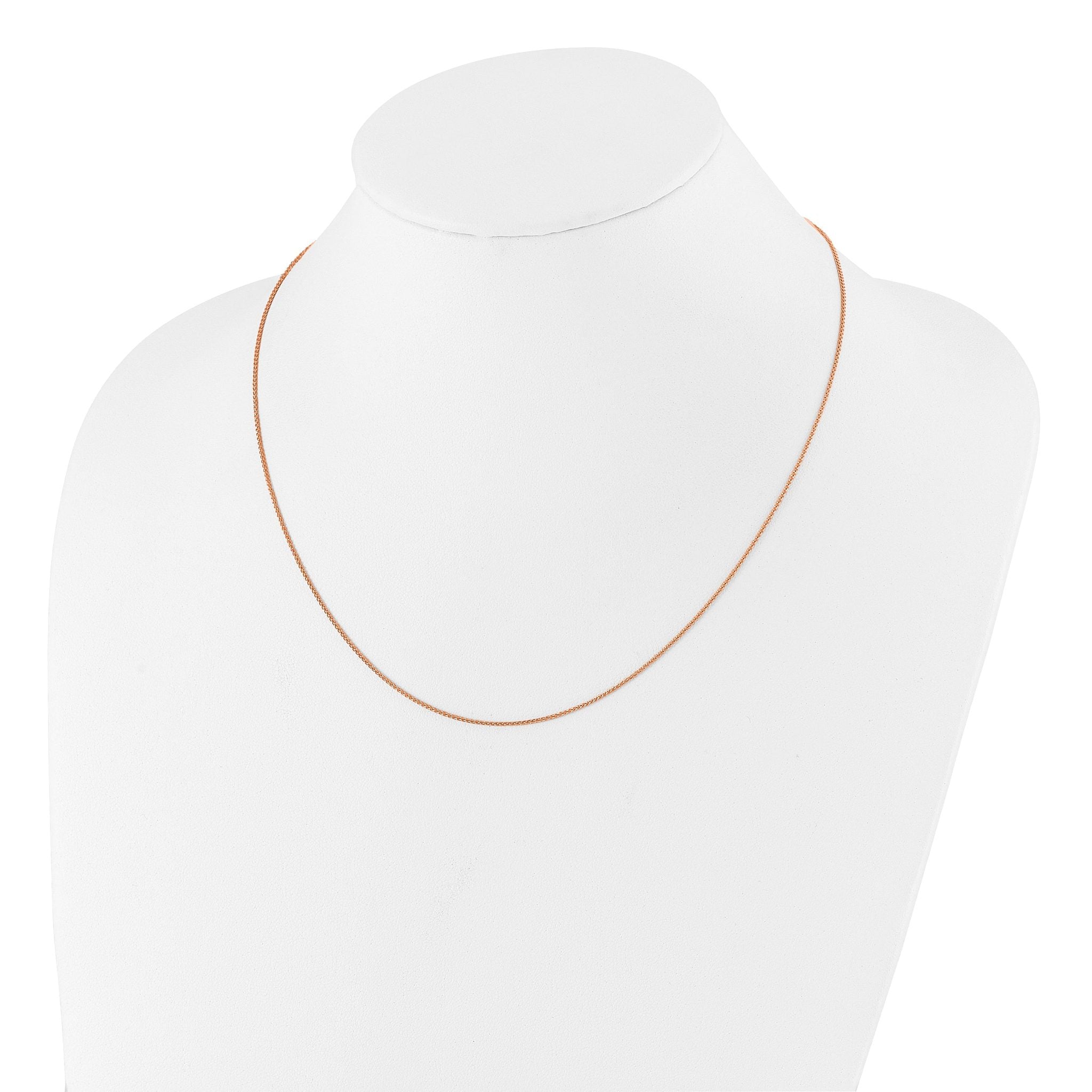 Adjustable Spiga Chain in Rose Gold-Plated Sterling Silver