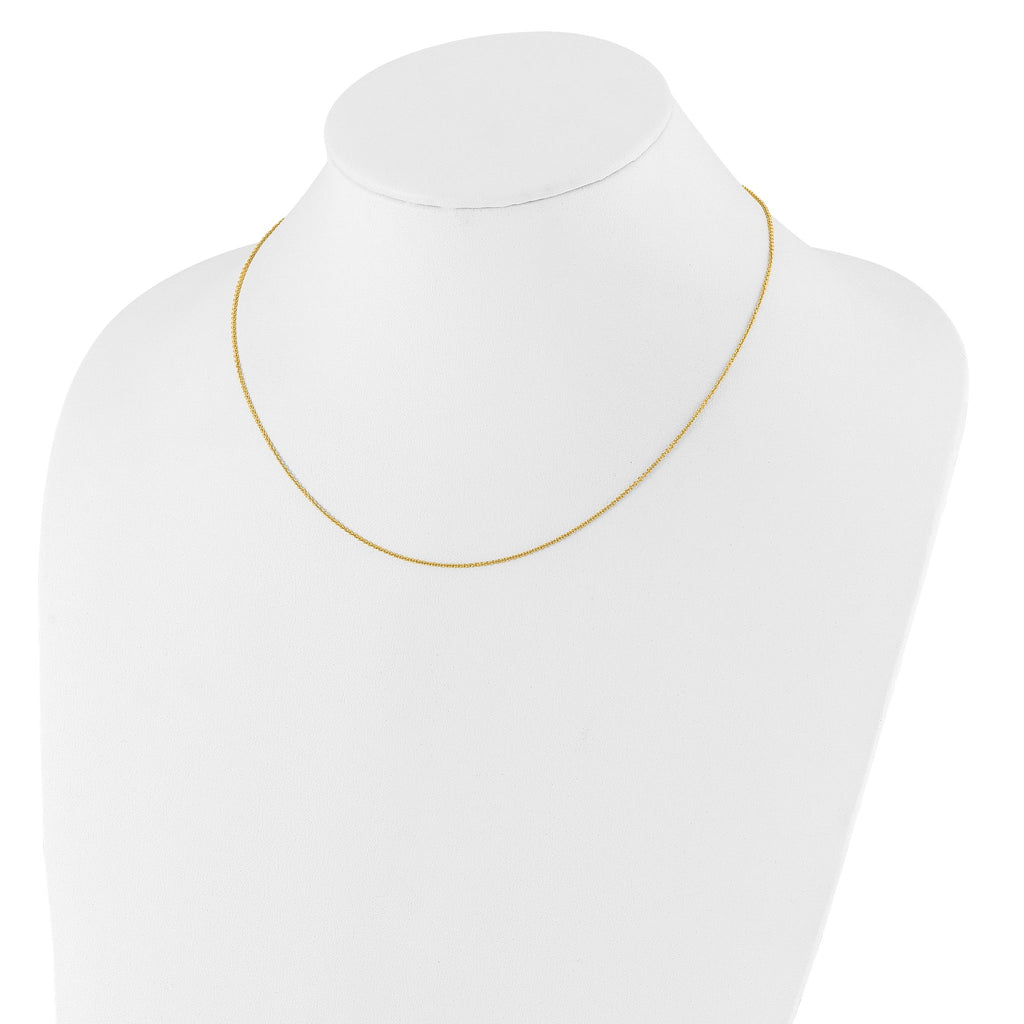 Round Cable Adjustable Chain in 14K Yellow Gold
