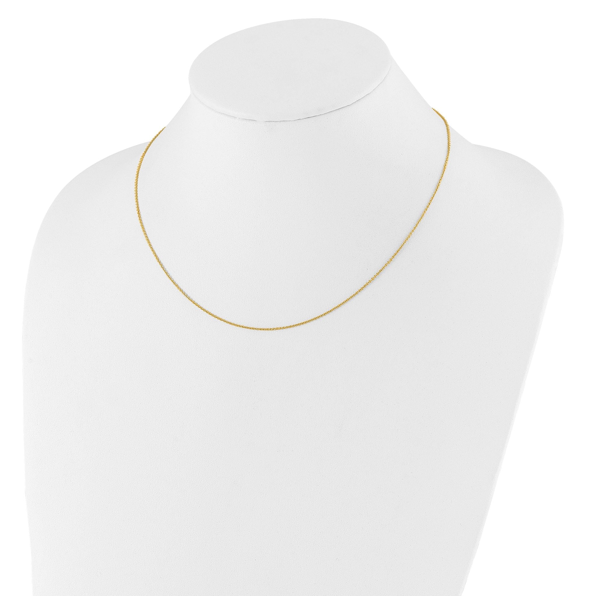 Round Cable Adjustable Chain in 14K Yellow Gold