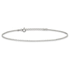 Sterling Silver 1.5mm Rolo Chain 9 inch Plus 1 inch Extender - Total 10 inch Anklet