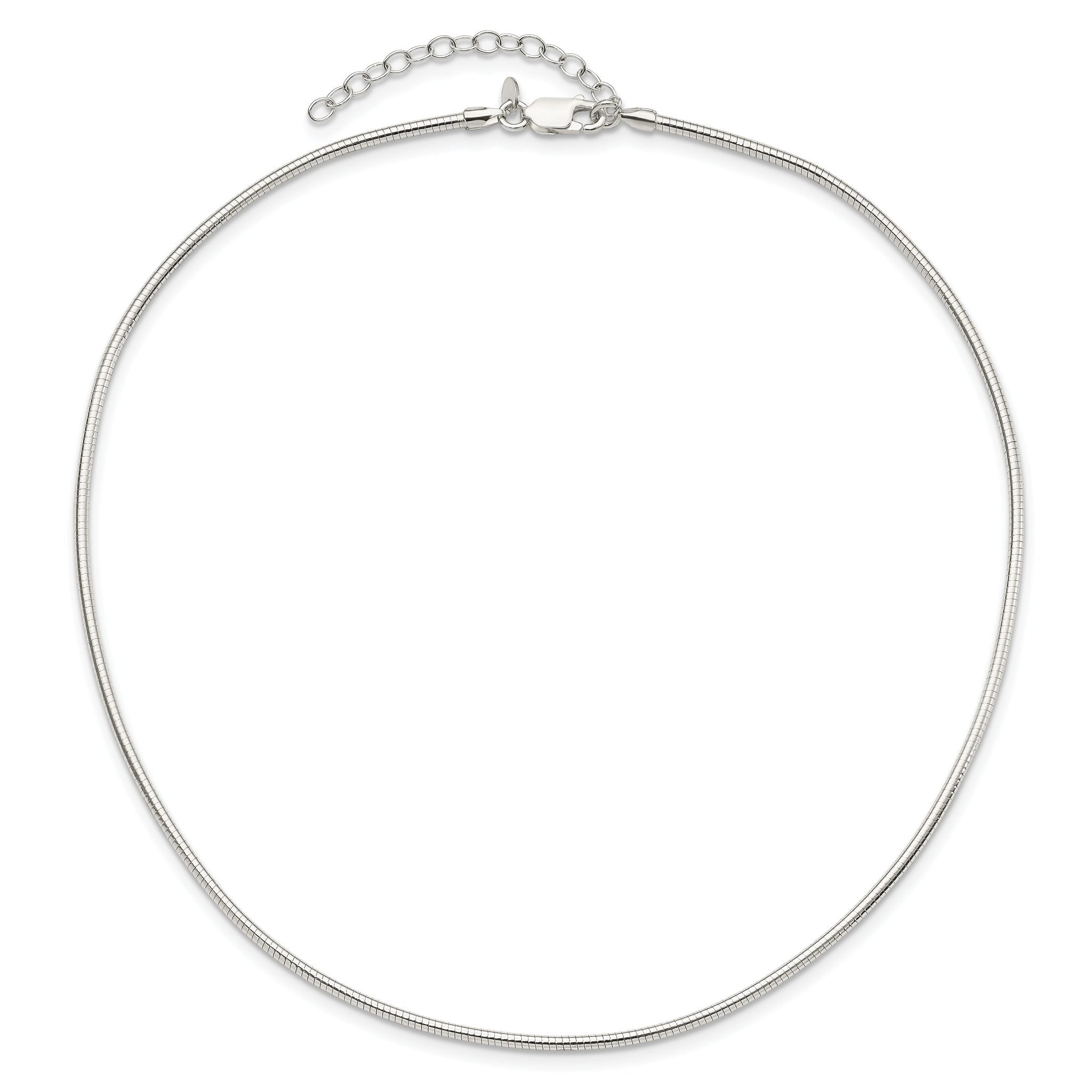 Sterling Silver Round 2mm With 2in. Ext Neckwire Chain Secondary image