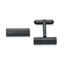 Brushed & Polished Dark Grey Stainless Steel Cuff Links
