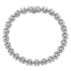 14k White Gold 6 3/4 carat Lab Grown Diamond VS+ F+ Complete Fashion Tennis Bracelet