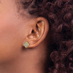10k Diamond Quatrefoil Post Earrings