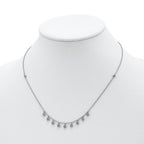 Sophia Jewelers 925 Sterling Silver CZ Star Station Necklace Unisex 18 Elegant