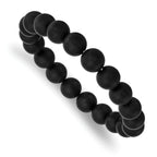10mm Black Agate Beaded Stretch Bracelet