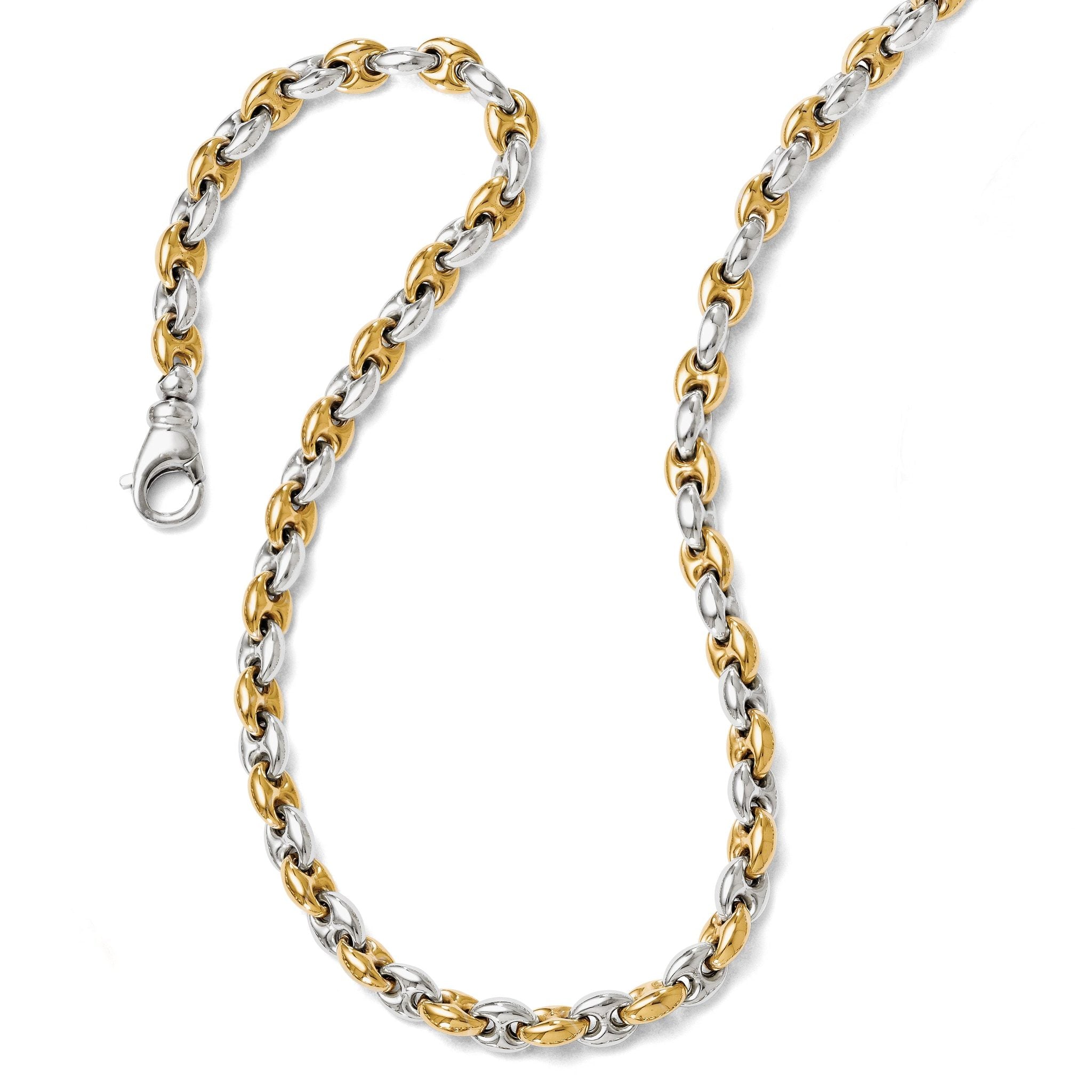 Sophia Jewelers 18 Two-Tone Sterling Silver Necklace with Gold-Tone Accents Secondary image
