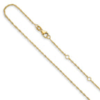 Singapore Adjustable Chain Necklace in 14K Yellow Gold, 1.25mm