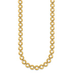 14k Polished 8mm Fancy Circle Link 18 inch Necklace
