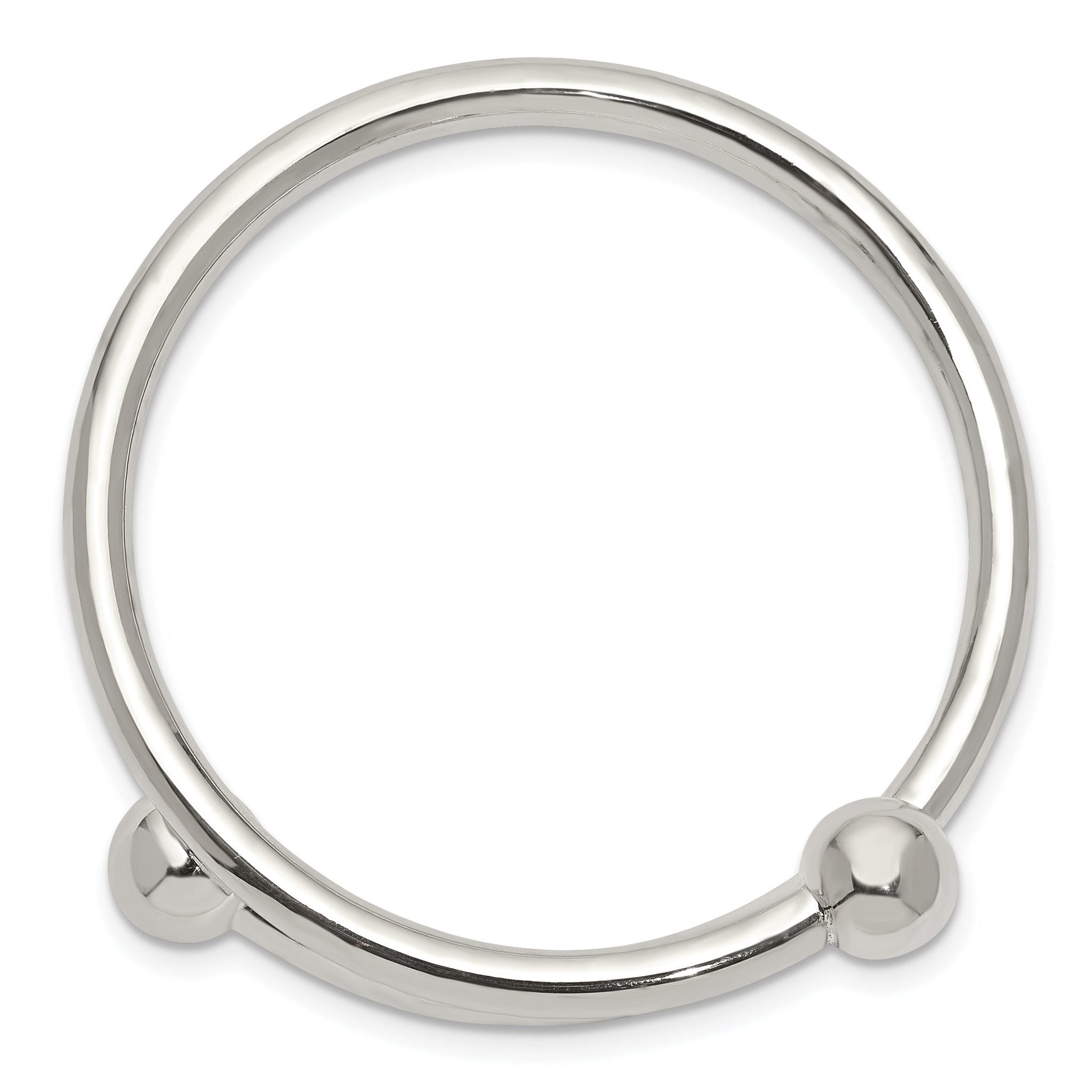Sterling Silver 925 Polished Baby Bangle with Flexible Design Secondary image