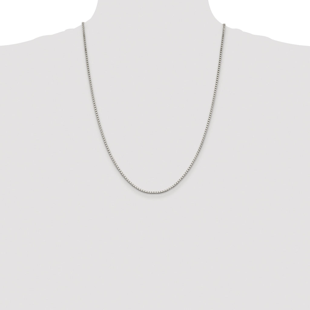 Box Chain Necklace in Sterling Silver, 1.9mm