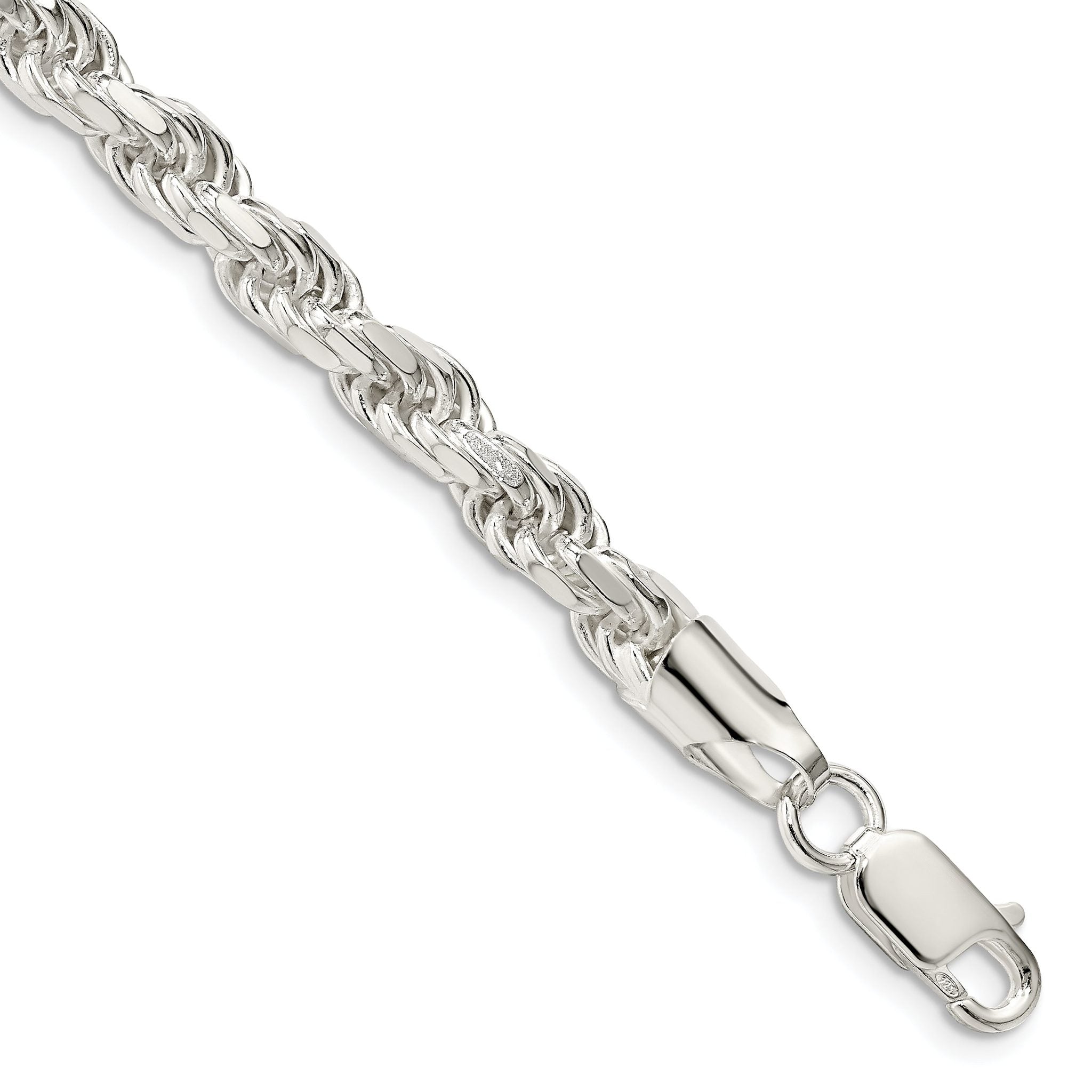 Diamond-Cut Rope Chain in Sterling Silver, 5.75mm Main image