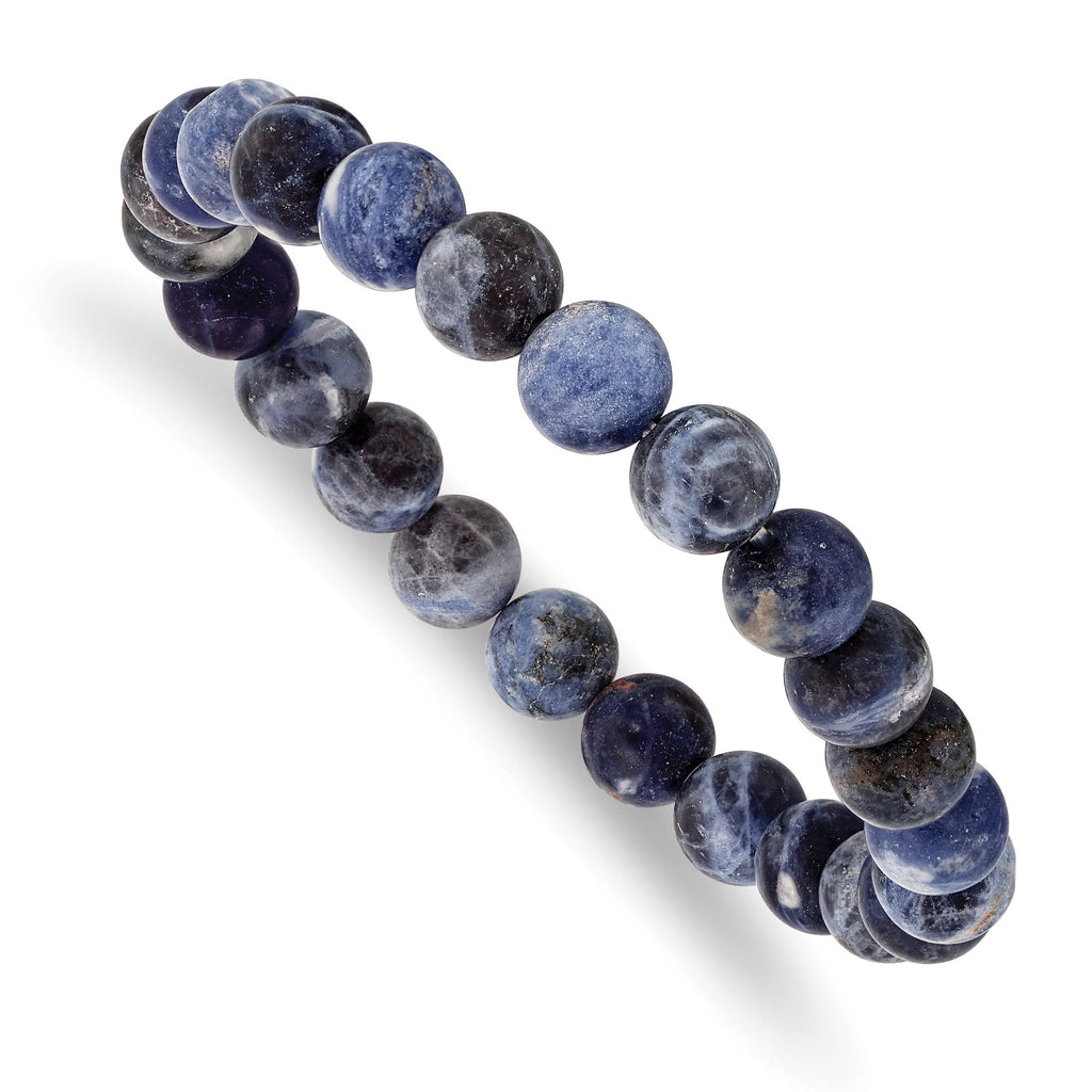 8mm Sodalite Agate Beaded Stretch Bracelet