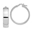Sterling Silver Rhodium-Plated WomenÃÂ¢Ã¢âÂ¬Ã¢âÂ¢s Hoop Earrings with Polished Finish