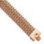 Stainless Steel Brushed Rose IP-plated Woven Bracelet for Women
