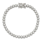 Sterling Silver Rhodium-plated CZ 7 inch Tennis Bracelet