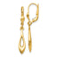 14K Gold Polished Dangle Leverback Earrings