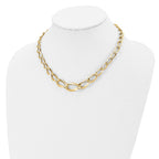 14K Polished Fancy Link Necklace