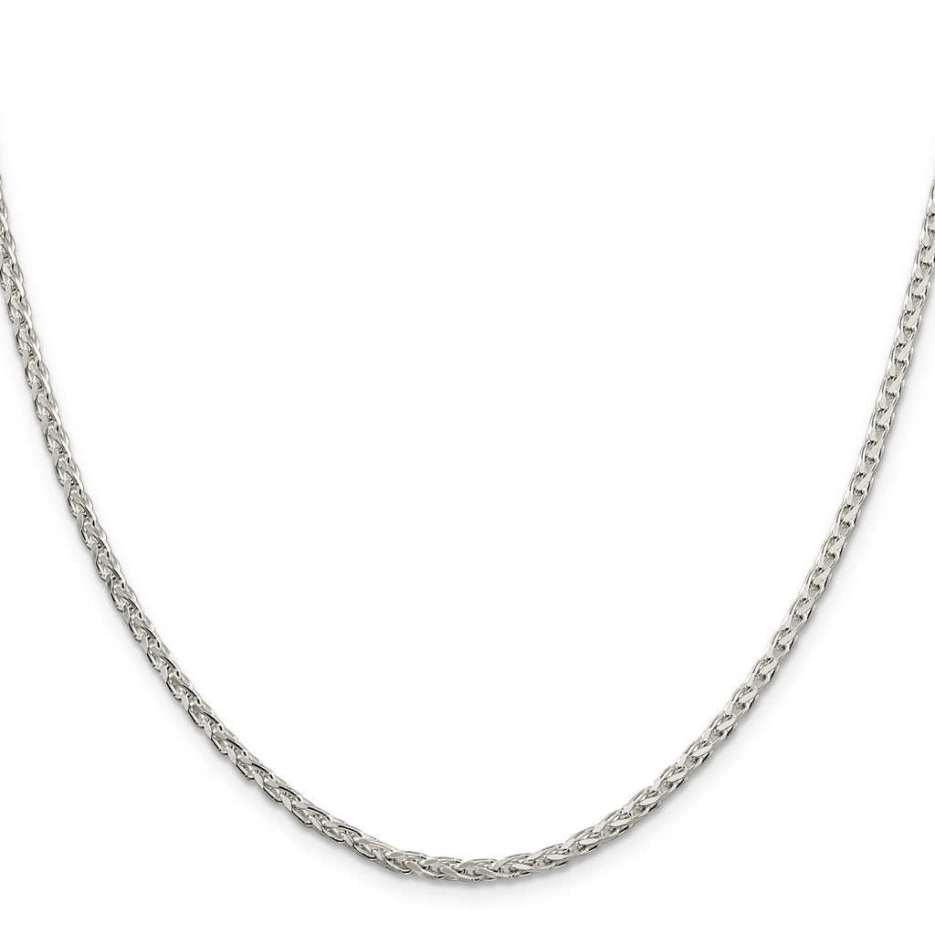 Sterling Silver Diamond-Cut Wheat Chain Necklace 2.75mm
