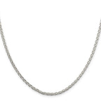 Sterling Silver Diamond-Cut Wheat Chain Necklace 2.75mm