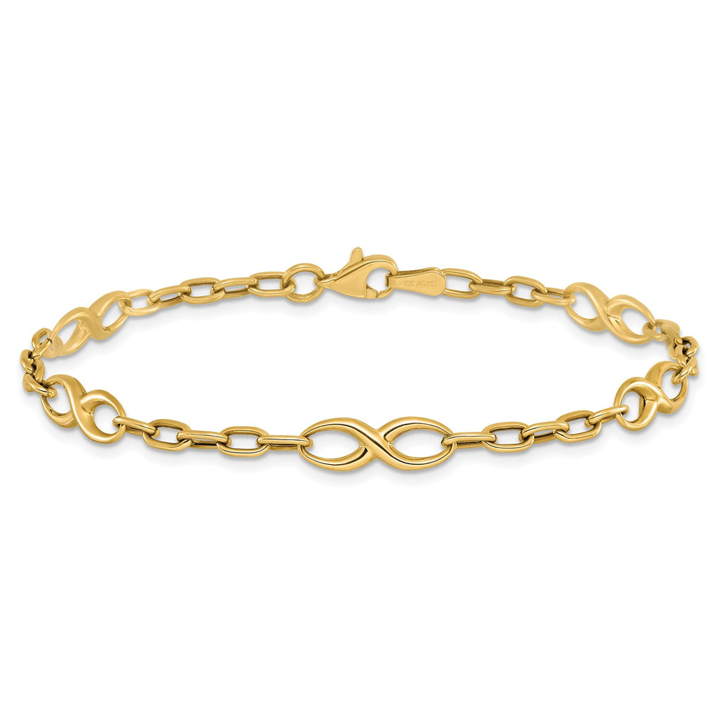 10K Polished Link Bracelet