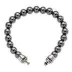 Sterling Silver Reflections 10mm Hematite Beaded 8in Bracelet/Bead not included, sold seperately