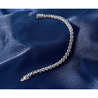 14k White Gold  11 1/8 carat Lab Grown Diamond VS/SI+ G+ Complete Tennis Bracelet