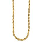 14K Polished/Textured/Dia-cut Twisted Link Necklace
