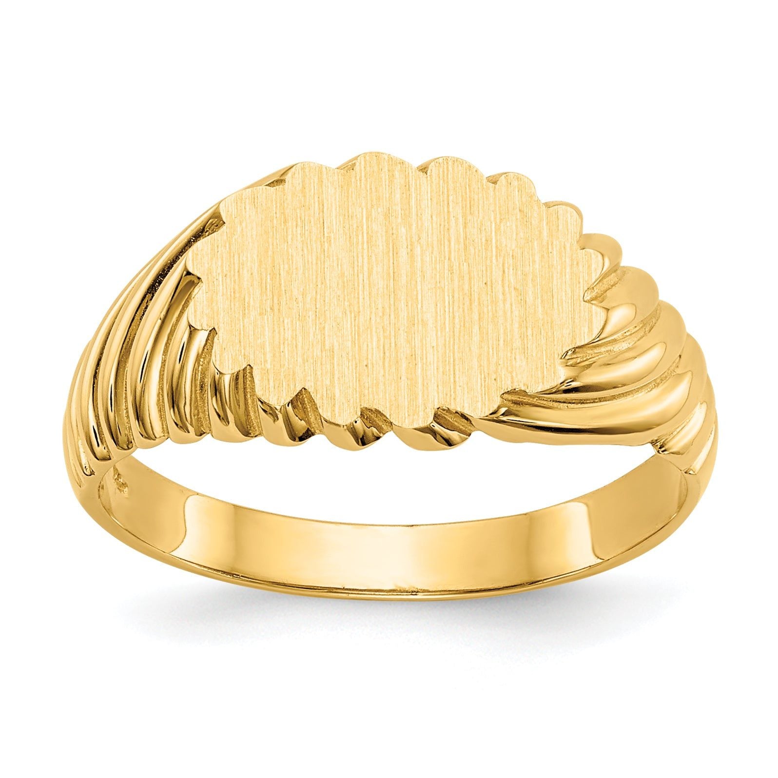 14k 7.5x10.0mm Open Back Signet Ring Main image