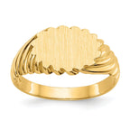 14k 7.5x10.0mm Open Back Signet Ring