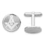 Rhodium-Plated Masonic Round Cuff Links by Kelly Waters