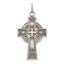 Sterling Silver 925 Irish Cross Pendant Antiqued Solid Design