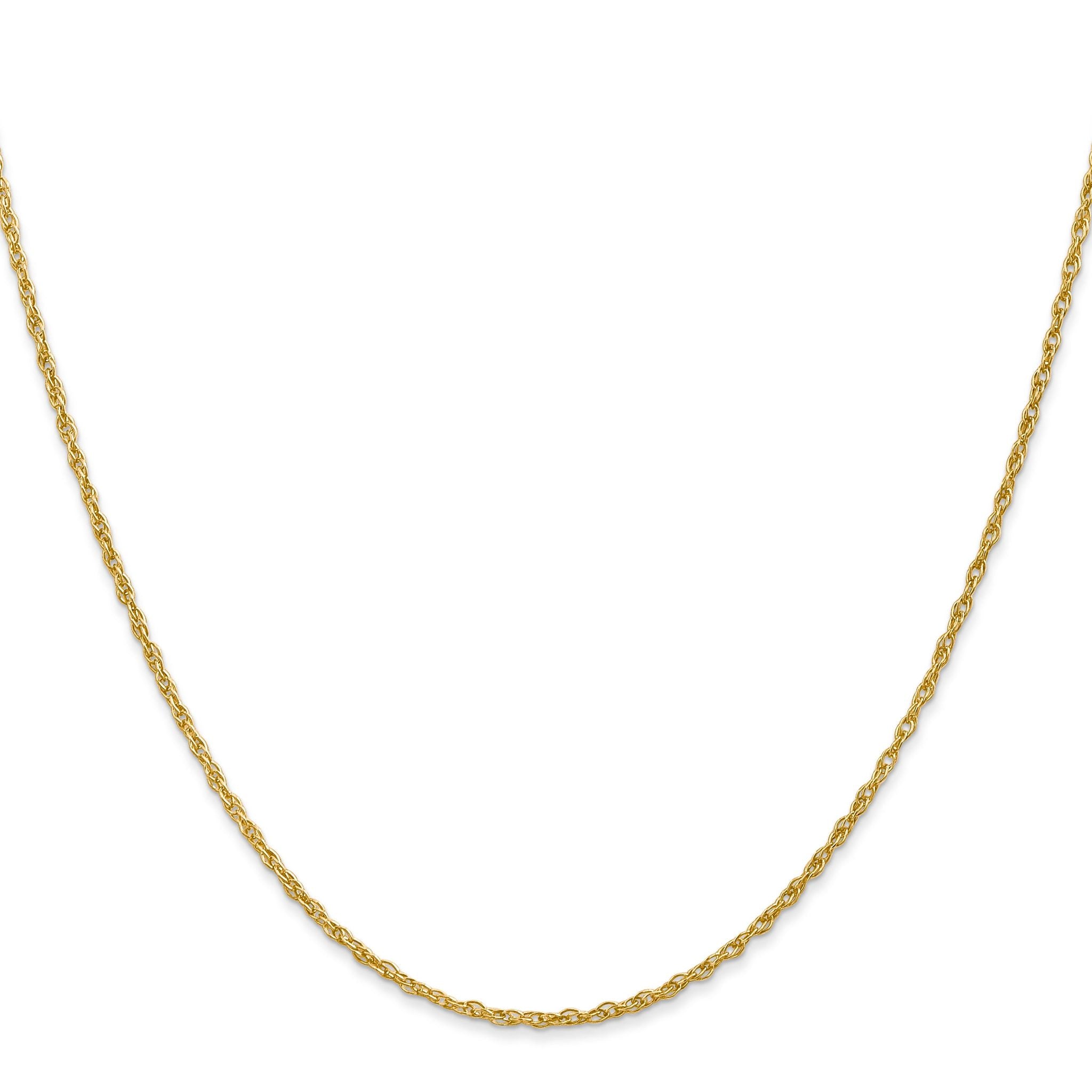 Heavy Baby Rope Chain in 14K Yellow Gold, 1.3mm