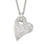 Stainless Steel Clear Crystal Heart Pendant Necklace