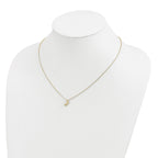 Cheryl M Sterling Silver Gold-plated Polished CZ Music Note 16 Inch with 2 Inch Extension Necklace