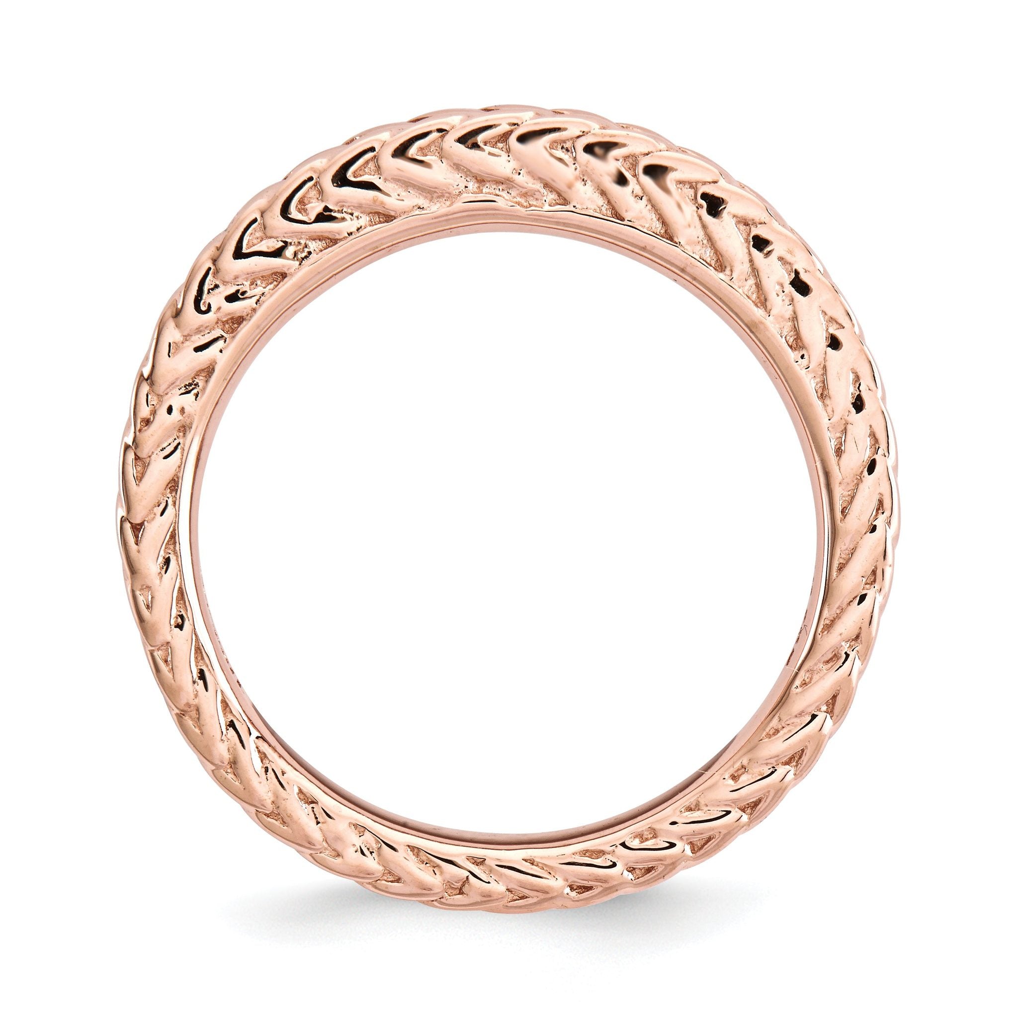 Sterling Silver Stackable Expressions Pink-plated Domed Ring Secondary image