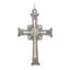 Sterling Silver 925 Antiqued Textured Cross Pendant with Brushed Finish