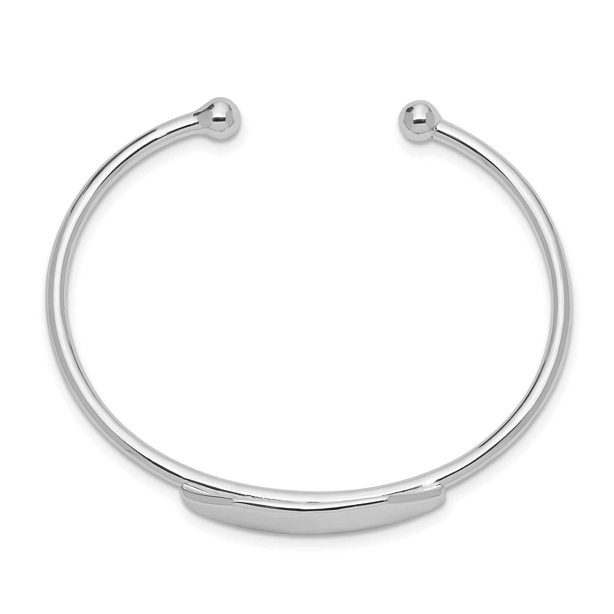 Sophia Jewelers Sterling Silver Polished ID Cuff Bangle for Girls Secondary image