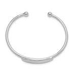 Sophia Jewelers Sterling Silver Polished ID Cuff Bangle for Girls