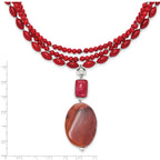 Sterling Silver Multi Stone Adjustable 17in or 40in Necklace