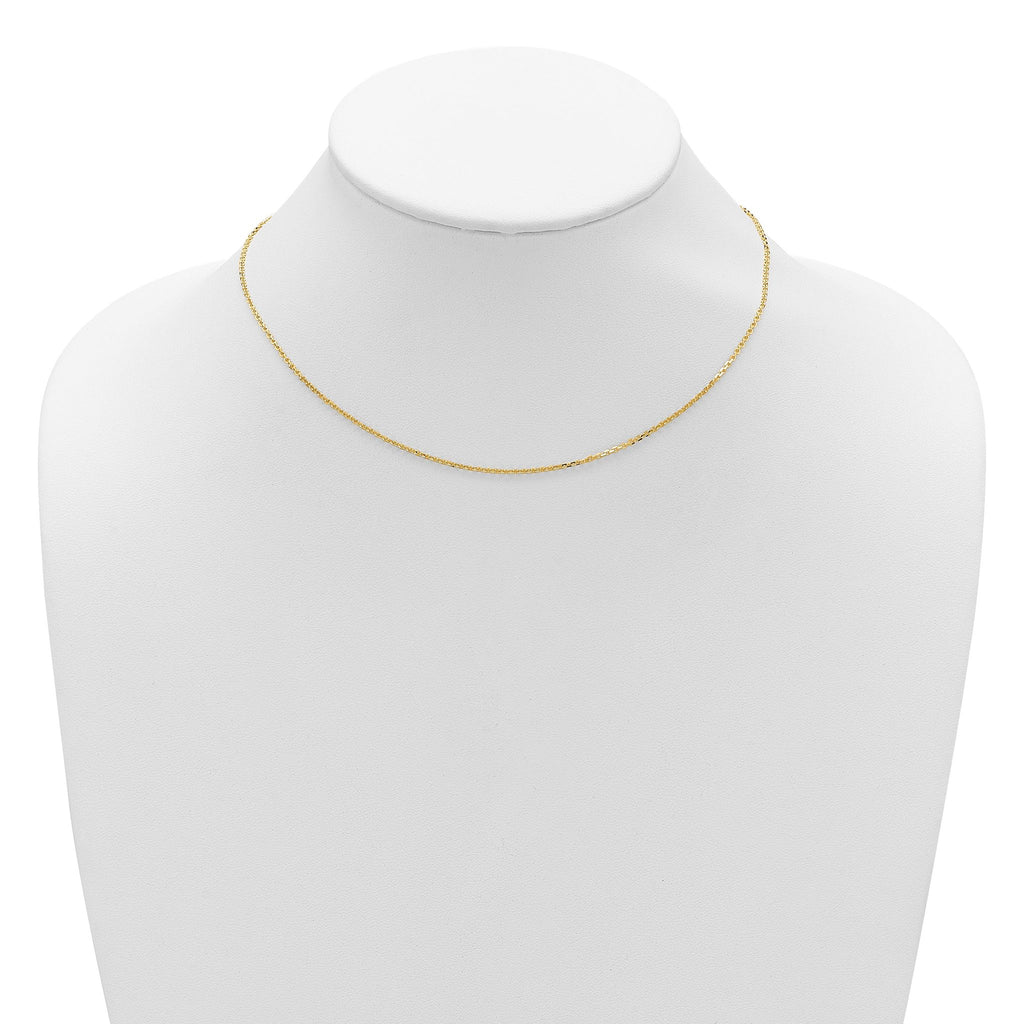14k 1.4mm D/C Square Cable 1in+1in Adjustable Chain