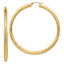 14k Diamond-cut 4x70mm Lightweight Round Tube Hoop Earrings