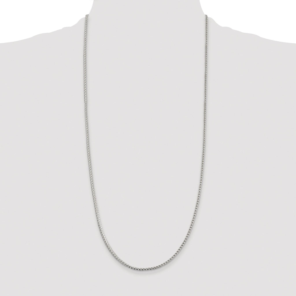 Diamond-Cut Square Franco Chain in Sterling Silver