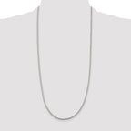Diamond-Cut Square Franco Chain in Sterling Silver